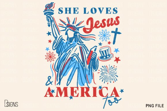 4th of July USA Jesus America Christian T-Shirt Designs