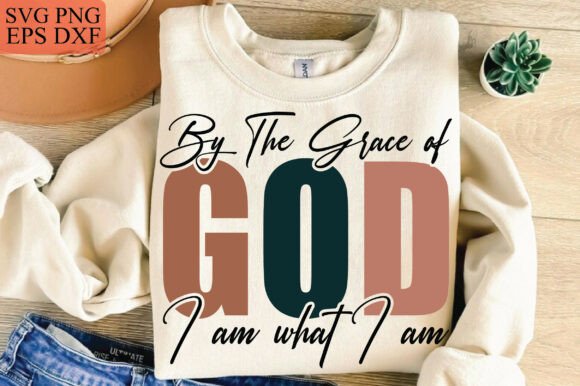 By the Grace of God Christian PNG Design for T-Shirt Designs
