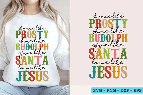 Christian Christmas Santa Checklist SVG for T-Shirt Designs