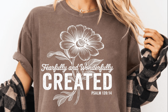 Christian Floral PNG, Bible Verse PNG for T-Shirt Designs