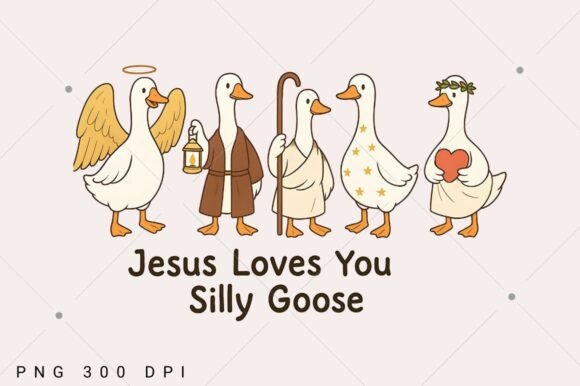 Christian Silly Goose PNG, Faith Based