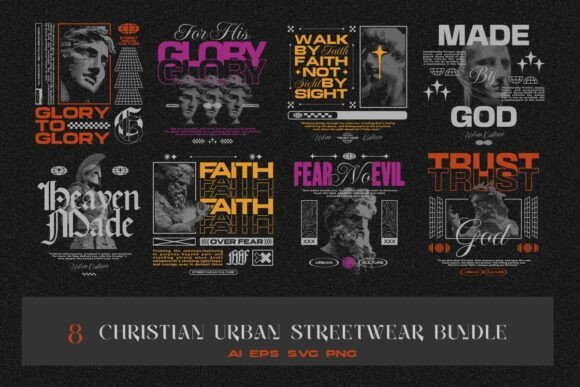 CHRISTIAN URBAN STREETWEAR BUNDLE T-Shirt Designs