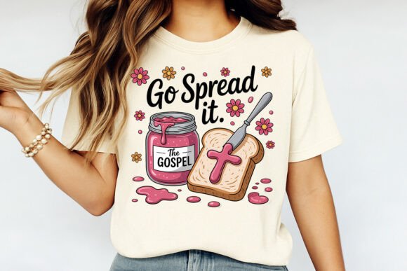 Go Spread It Gospel Christian Faith Jam T-Shirt Designs