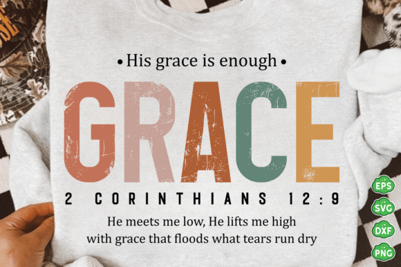 Grace Svg, Christian Bible Verse Svg PNG and T-Shirt Designs