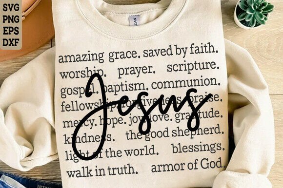 Jesus Words SVG, Christian Faith SVG PNG