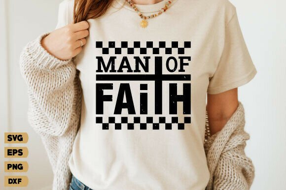 Man of Faith Svg Png, Retro Jesus Shirt