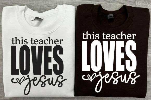 This Teacher Loves Jesus SVG, Christian