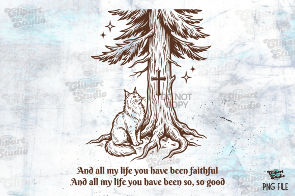 Vintage Cat Christian, Bible Verse PNG